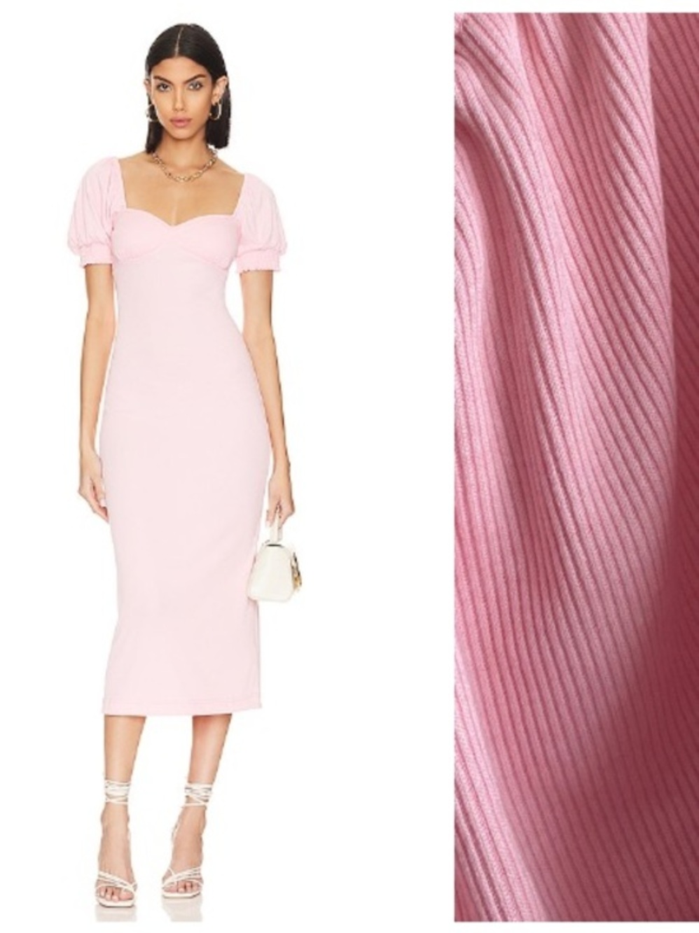 Free People FP Beach Pink Beach Bel Air Midi Dress XS